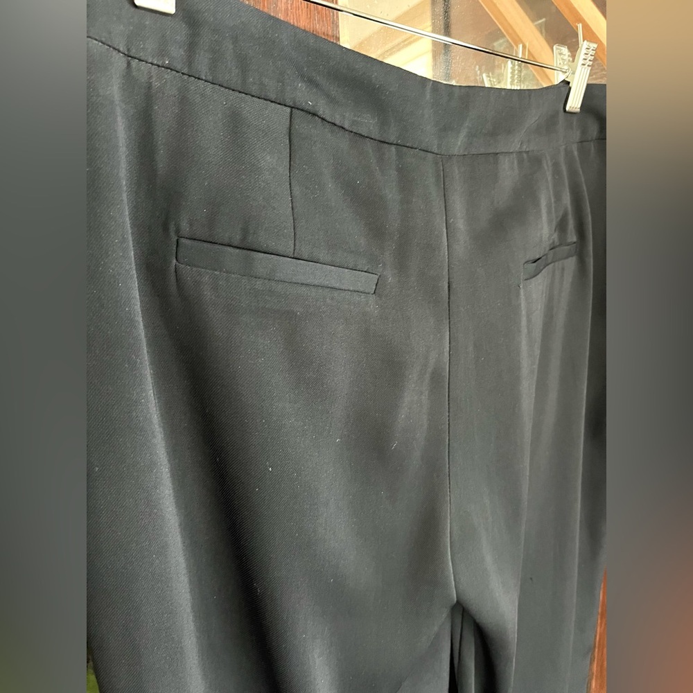 Zara Basic Navy Blue Tie-Waist Trousers – Size Medium. EUC. - Picture 4 of 9